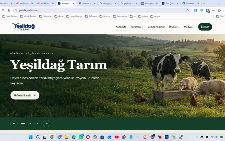 Yeşildağ Tarım web sitesi